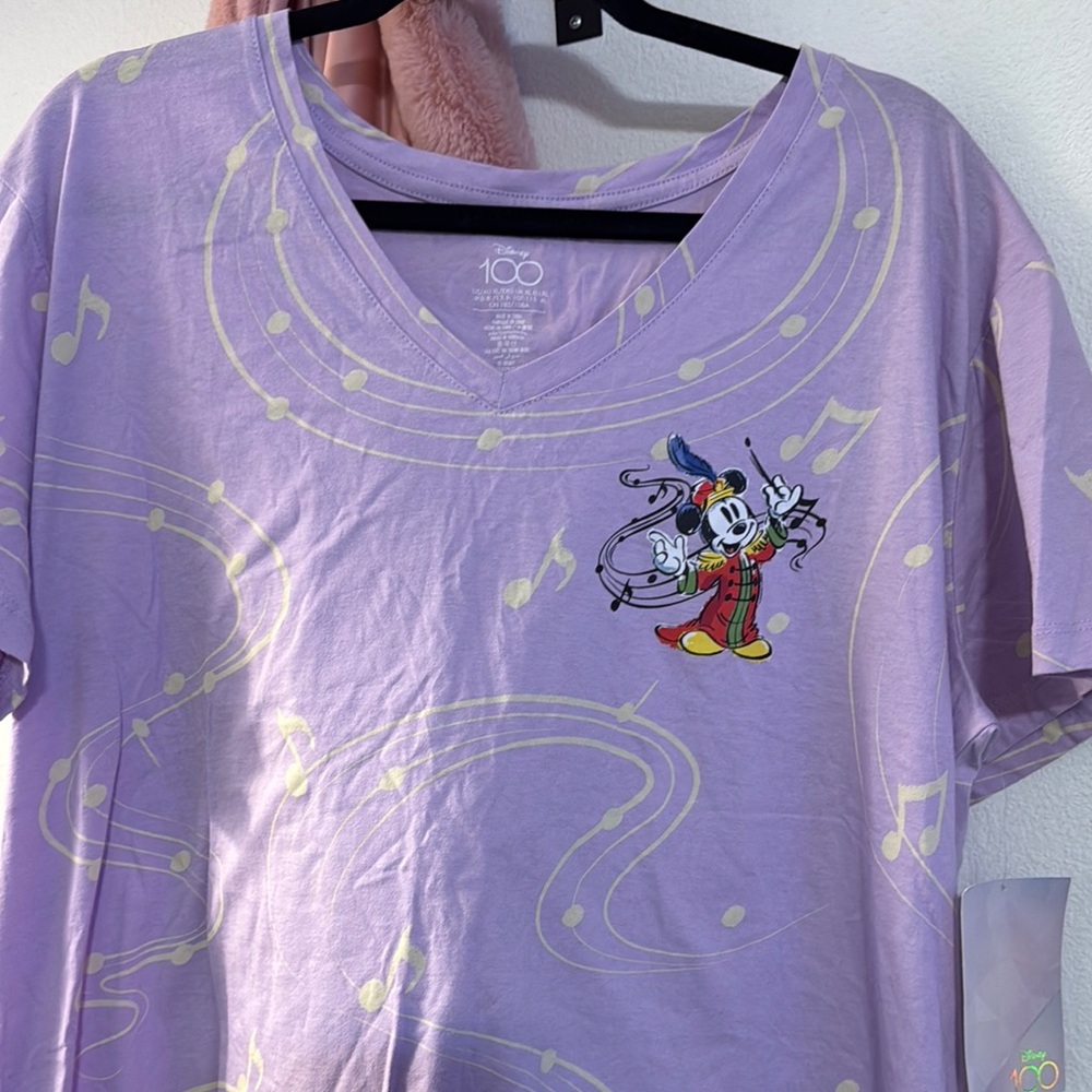 Purple Disney T-Shirt with Musical Notes